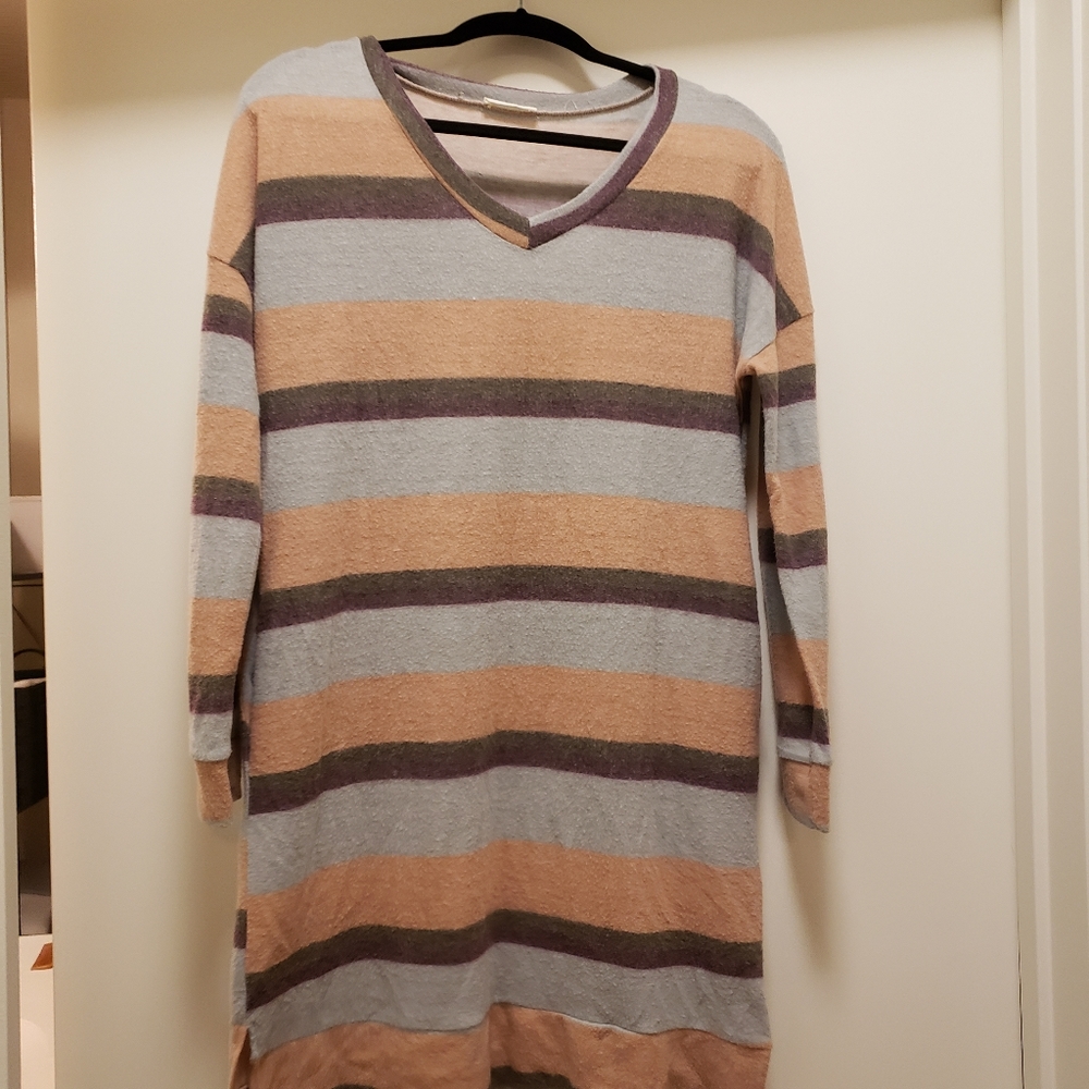 Striped sweater dress WITH POCKETS
